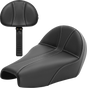 SADDLEMEN Dominator Seat - Black w/ Silver Stitching - XL '04-'22 807-11B-0042 - Team Dream Rides