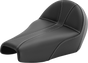SADDLEMEN Dominator Seat - Black w/ Silver Stitching - XL '04-'22 807-11B-0042 - Team Dream Rides