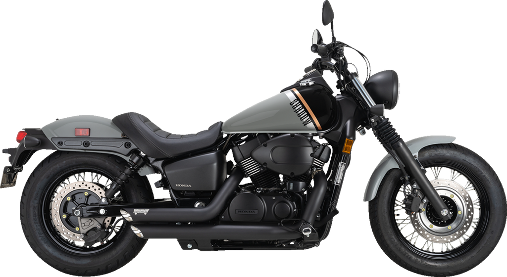 VANCE & HINES Shortshots Staggered Exhaust System - Black 48319 - Team Dream Rides