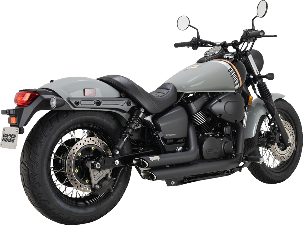 VANCE & HINES Shortshots Staggered Exhaust System - Black 48319 - Team Dream Rides