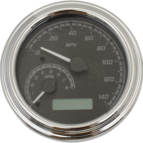 Dakota Digital MVX Fatbob Analog/Digital Gauge System - Black/Gray/Chrome (Part Number: MVX-2004-KG-C)
