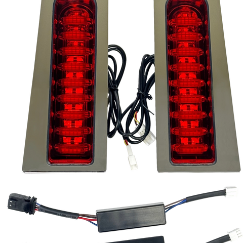 CUSTOM DYNAMICS ProBEAM® Auxiliary Fillerz® Run/Brake/Turn Red Lens Chrome PB-FILL-23-RC for 2023 CVO Style Rear Fender