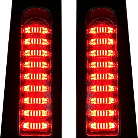 CUSTOM DYNAMICS ProBEAM® Auxiliary Fillerz® Run/Brake/Turn Lights for 2023 CVO Style Rear Fender - Smoke Lens, Gloss Black PB-FILL-23-SB