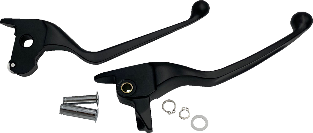 DRAG SPECIALTIES Narrow Lever Set - Black H07-0591NMB