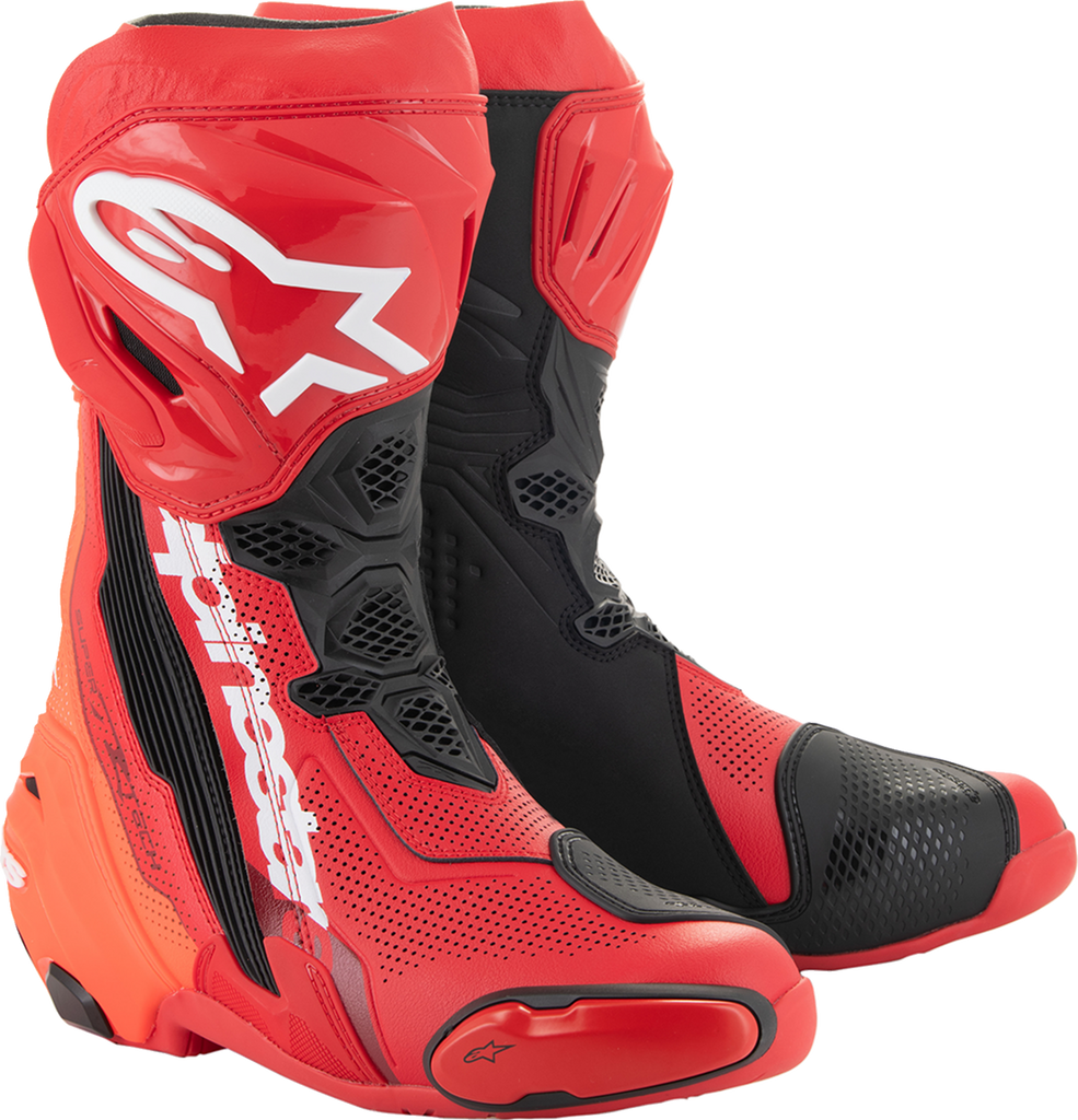 Alpinestars Supertech R Vented Motorcycle Boots - Red, US 8 / EU 42 - Part Number 2220121-3029-42