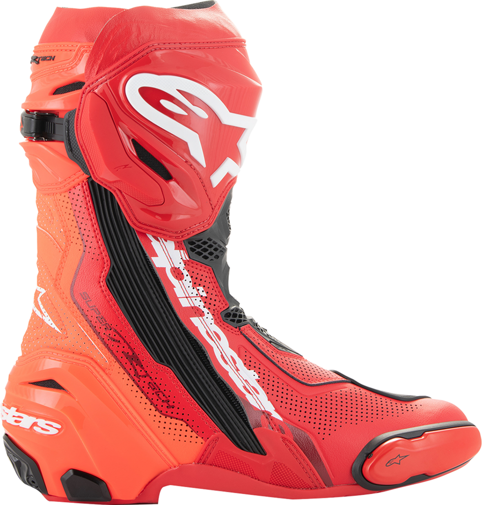 Alpinestars Supertech R Vented Motorcycle Boots - Red, US 8 / EU 42 - Part Number 2220121-3029-42