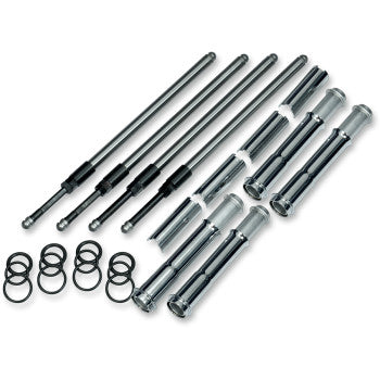 S&S CYCLE Quickee Pushrod Kit with Chrome Covers for M8 Engines, Part Number 930-0123