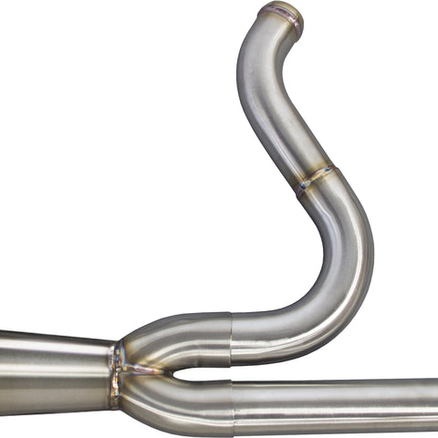 Comp S 2 1 M8 Softail Brushed W/Turnout Black Endcap