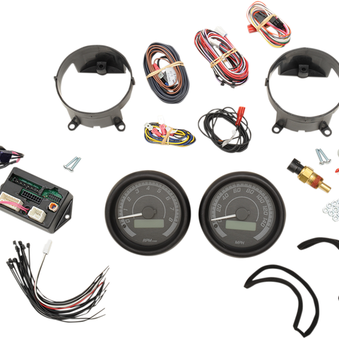 Dakota Digital MVX-8200-KG-K MVX Series 2-Gauge Kit with Black Bezel and Face