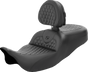 SADDLEMEN RoadSofa* Seat - Honeycomb - with Backrest - FL '08-'23 808-07B-189BR - Team Dream Rides
