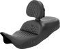 SADDLEMEN RoadSofa* Seat - Honeycomb - with Backrest - Heated - FL '08-'23 808-07B-189BRHC - Team Dream Rides