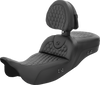 SADDLEMEN RoadSofa* Seat - Honeycomb - with Backrest - Extended Reach - Heated - FL '08-'23 808-07B-190BRHC