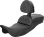 SADDLEMEN RoadSofa* Seat - Honeycomb - with Backrest - Extended Reach - Heated - FL '08-'23 808-07B-190BRHC - Team Dream Rides