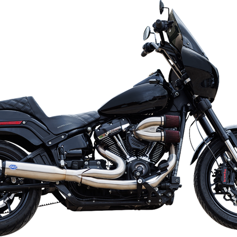 S&S CYCLE 2-into-1 Qualifier Exhaust System - 49-State - Silver 550-1103 - Team Dream Rides
