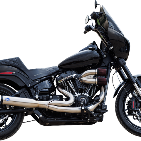 S&S CYCLE 2-into-1 Qualifier Exhaust System - Race Only - Silver 550-1105 - Team Dream Rides