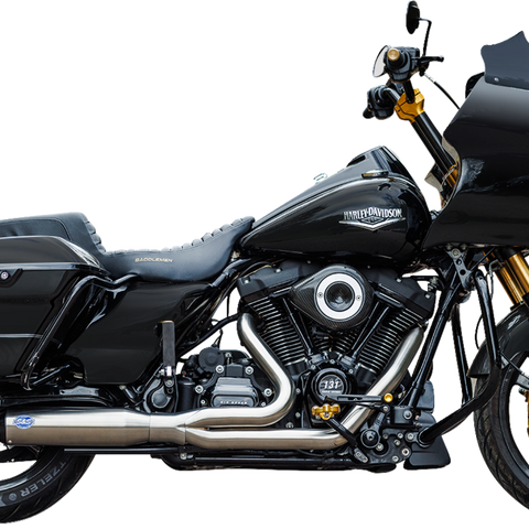 S&S CYCLE 2-into-1 Qualifier Exhaust System - Race Only - Silver 550-1107 - Team Dream Rides