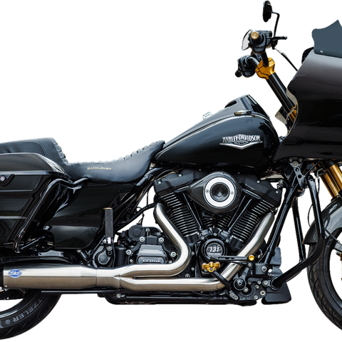 S&S CYCLE 2-into-1 Qualifier Exhaust System - 49-State - Silver 550-1108 - Team Dream Rides