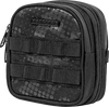 SADDLEMEN Fundamentals Sissy Bar Bag Black EX000978 with Expandable Zipped Pockets and MOLLE Compatibility