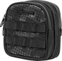 SADDLEMEN Fundamentals Sissy Bar Bag Black EX000978 with Expandable Zipped Pockets and MOLLE Compatibility