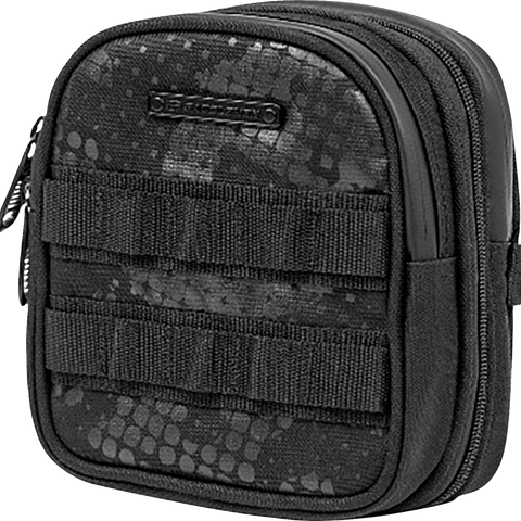 SADDLEMEN Fundamentals Sissy Bar Bag Black EX000978 with Expandable Zipped Pockets and MOLLE Compatibility