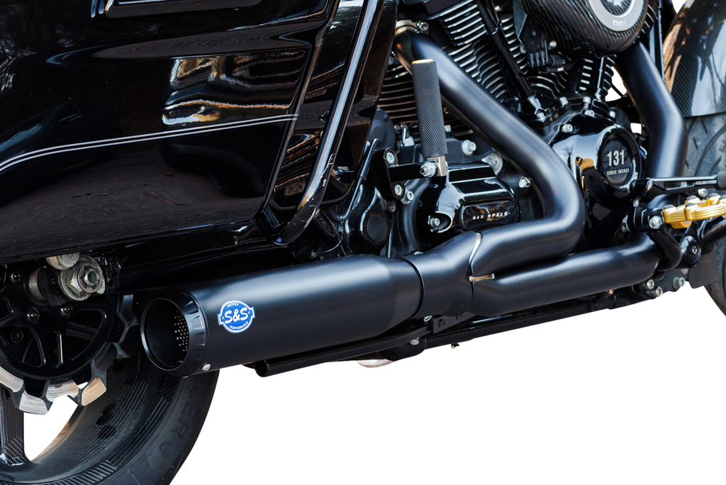 S&S CYCLE 2-into-1 Qualifier Exhaust System - Race Only - Black 550-1109 - Team Dream Rides