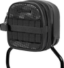 SADDLEMEN Fundamentals Sissy Bar Bag Black EX000978 with Expandable Zipped Pockets and MOLLE Compatibility