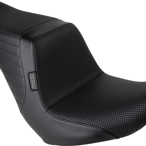LE PERA Tailwhip Up Front Seat - Basket Weave - Black - FLSB/FXLR '18-'24 (Part Number: LYRU-580BW) - Team Dream Rides