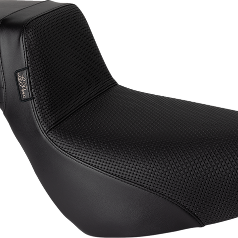 LE PERA Kickflip Daddy Long Legs Low Rider Seat - Basket Weave - Black - FL/FX '18-'24 LYR-590DLBW - Team Dream Rides