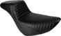 LE PERA Kickflip Daddy Long Legs Low Rider Seat - Pleated - Black - FL/FX '18-'24 LYR-590DLPT - Team Dream Rides