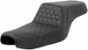 SADDLEMEN Step-Up Seat - Honeycomb - Black Stitching - Sportster '04-'21 807-11-177 - Team Dream Rides