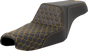 SADDLEMEN Step-Up Seat - Honeycomb - Gold Stitching - Sportster '04-'21 A807-11-177GOL - Team Dream Rides