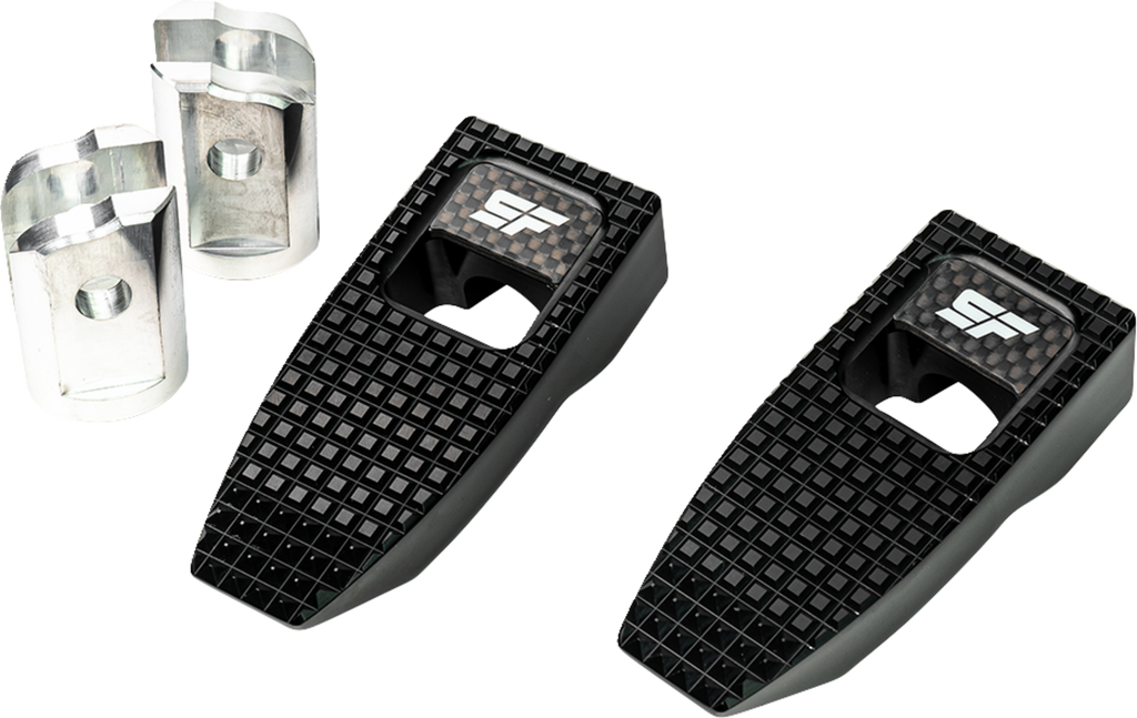 SLYFOX Speed Pegs - Black Anodized - Front SF-903-01-1 - Team Dream Rides