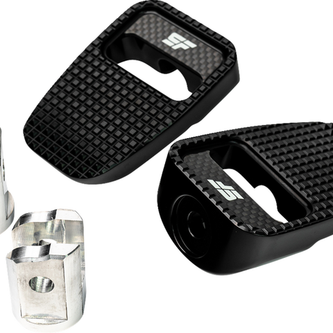 SLYFOX Footpegs - Black Anodized - Front SF-904-01-1 - Team Dream Rides