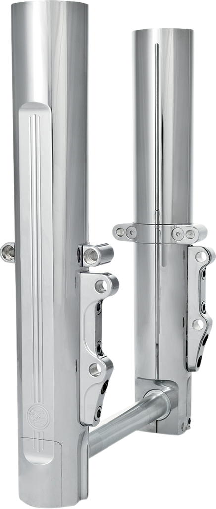 PERFORMANCE MACHINE (PM) Fork Leg Kit - Chrome - Lower - Dual Disc - '14-'20 FL 0208-2096-CH - Team Dream Rides