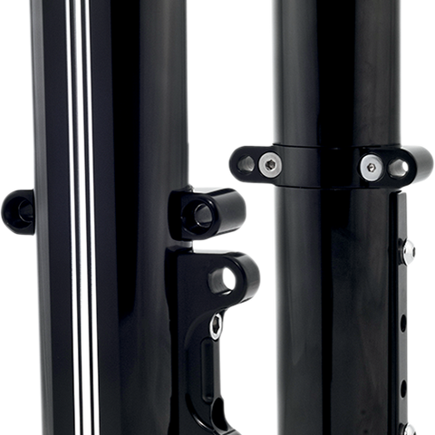 PERFORMANCE MACHINE (PM) Fork Leg Kit - Black - Lower - Single Disc - Contrast Cut - '14-'20 FL 0208-2097-BM - Team Dream Rides