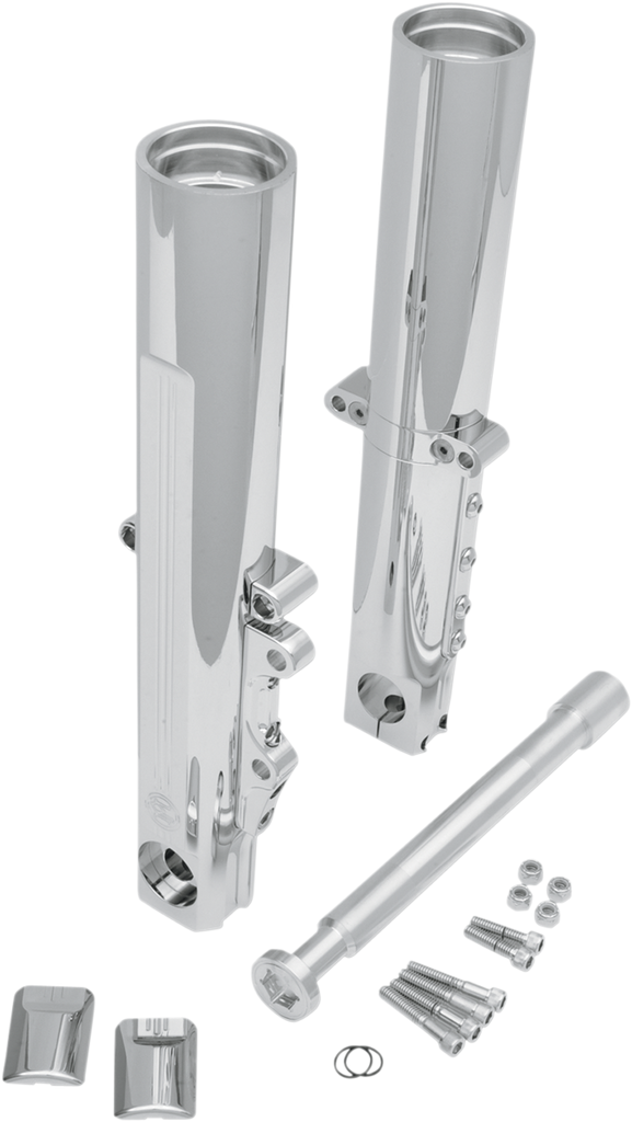 PERFORMANCE MACHINE (PM) Fork Leg Kit - Chrome - Lower - Single Disc - '14-'20 FL 0208-2097-CH - Team Dream Rides