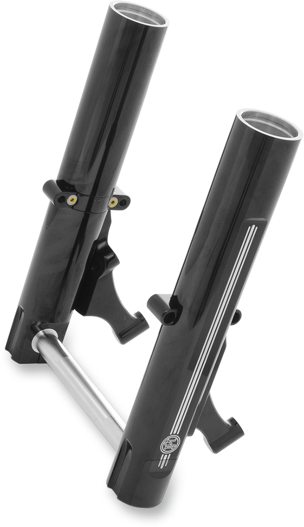 PERFORMANCE MACHINE (PM) Fork Leg Kit - Black - Lower - Dual Disc - Contrast Cut - '14-'20 FL 0208-2098-BM - Team Dream Rides