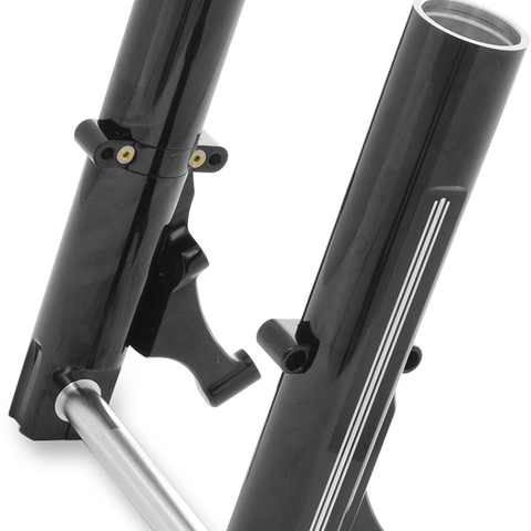 PERFORMANCE MACHINE (PM) Fork Leg Kit - Black - Lower - Dual Disc - Contrast Cut - '14-'20 FL 0208-2098-BM - Team Dream Rides