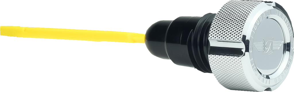 FIGURATI DESIGNS Oil Dipstick - Knurled - Polished - Twin Cam FD01-MAGDSTC-KN-SS - Team Dream Rides