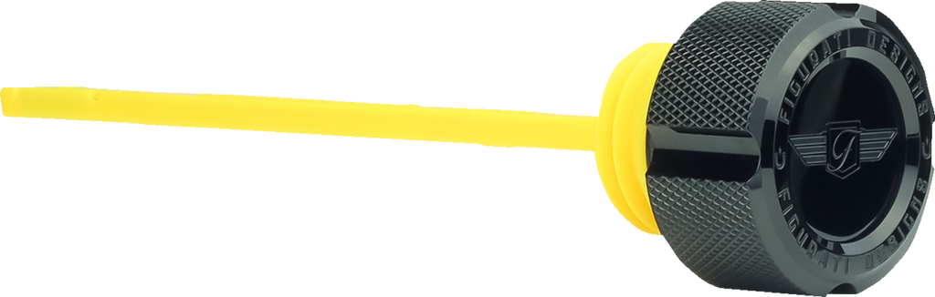 FIGURATI DESIGNS Oil Dipstick - Knurled - Black - M8 Touring/Trike FD01-MAGDSM8-KN-BLK - Team Dream Rides