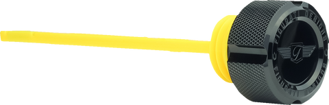 FIGURATI DESIGNS Oil Dipstick - Knurled - Black - M8 Touring/Trike FD01-MAGDSM8-KN-BLK - Team Dream Rides