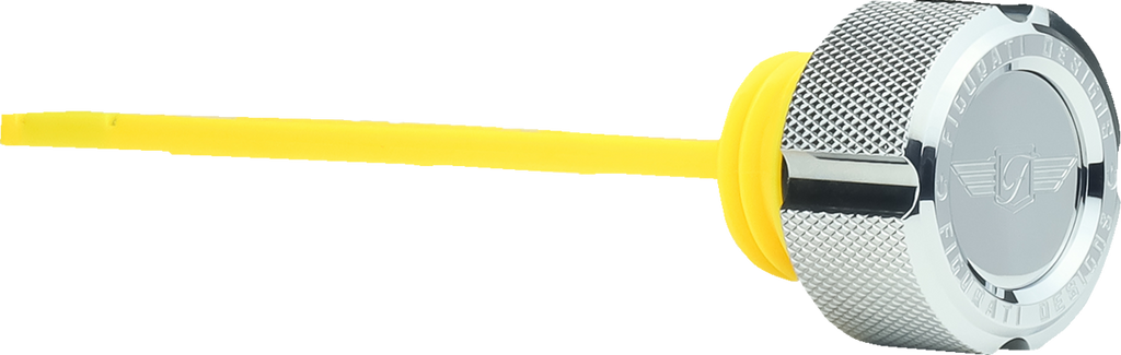 FIGURATI DESIGNS Oil Dipstick - Knurled - Polished - M8 Touring/Trike FD01-MAGDSM8-KN-SS - Team Dream Rides