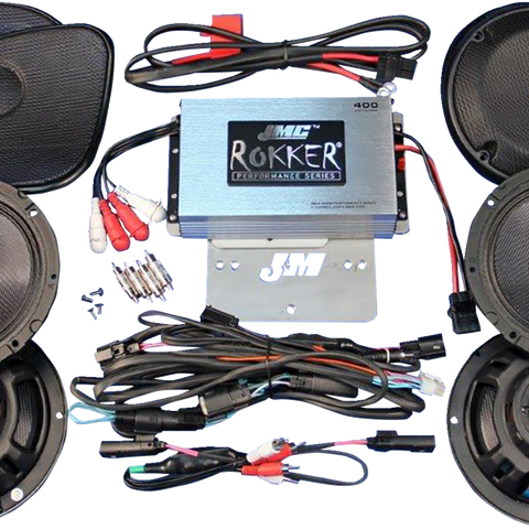 J & M 400 W 4-Channel Amplifier/Speaker Kit -'16-'23 FLTRU/FLTRK RKT6-400HR16-UL4 - Team Dream Rides