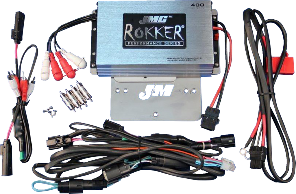 J & M 400 W 4-Channel Amplifier Kit -'16-'23 FLTRU/FLTRK JMA6-400HR16-UL - Team Dream Rides