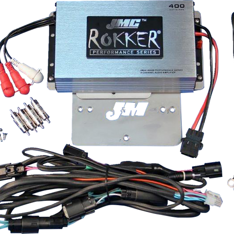 J & M 400 W 4-Channel Amplifier Kit -'16-'23 FLTRU/FLTRK JMA6-400HR16-UL - Team Dream Rides