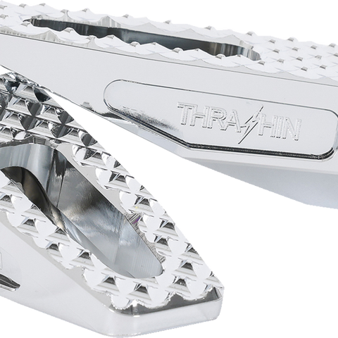 THRASHIN SUPPLY CO. Slim P-54 Footpegs - Front/Rear - Chrome TSC-2021-3-D