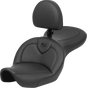 SADDLEMEN Roadsofa* Seat - with Backrest - Black - FXDWG '96-'23 896-05-187BR - Team Dream Rides