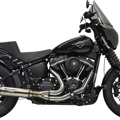 BASSANI XHAUST 1S77SSE 2-into-1 Stainless Steel Exhaust System with Superbike Muffler and Catalytic Converter