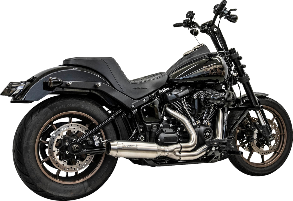 BASSANI XHAUST 1S77SSE 2-into-1 Stainless Steel Exhaust System with Superbike Muffler and Catalytic Converter