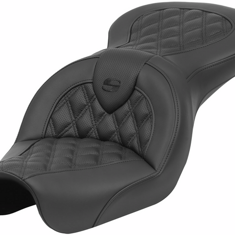 SADDLEMEN Roadsofa* Seat - Lattice Stitch - without Backrest - FXD '04-'05 804-04-182 - Team Dream Rides